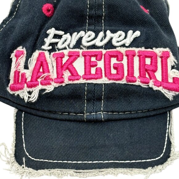 Lakegirl Distressed Cotton Mesh Cap W/ Adjustable Back Strap - Picture 4 of 4